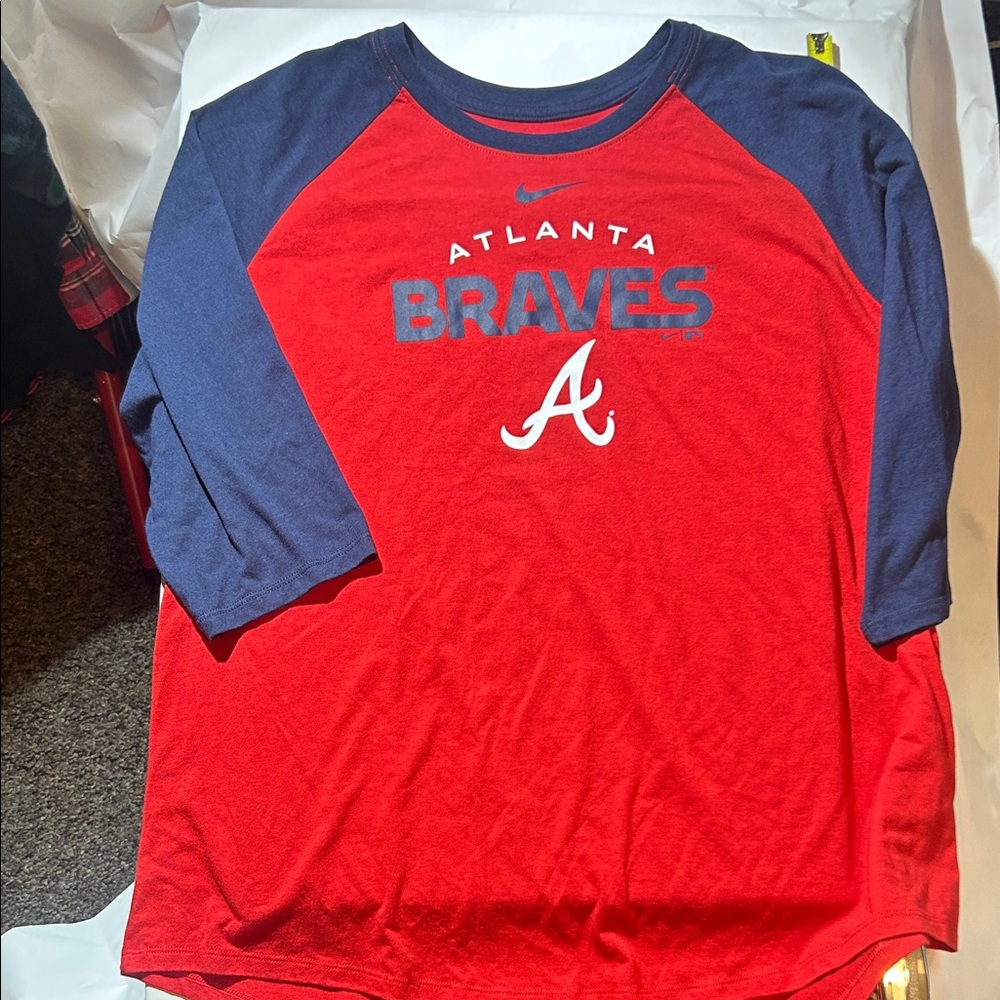 Atlanta Braves - Nike Raglan Shirt (Red/Blue)